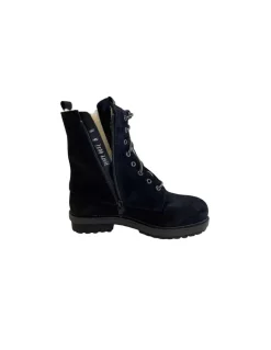 Bottes Hiver Canadiennes Femme Anfibio Bree Cuir Doublées 100% Laine Naturelle