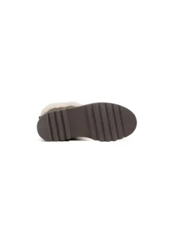 Bottines Hiver Femme Anfibio Cuir Doublées 100% Laine Naturelle
