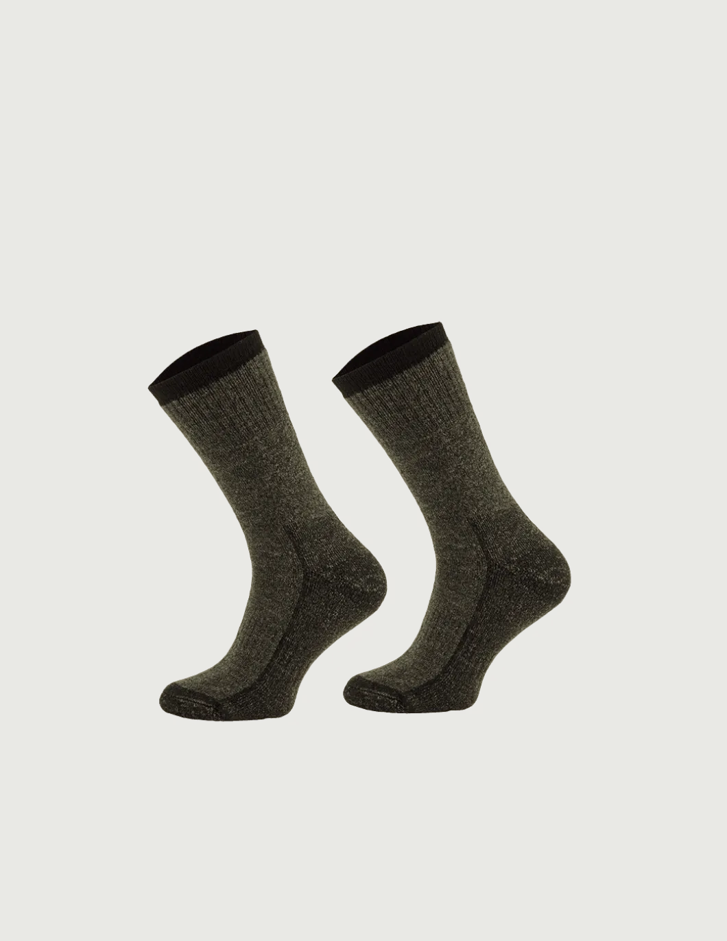 Chaussettes D'hiver De Trekking En Laine Mérinos Durables Et Douces Kaki
