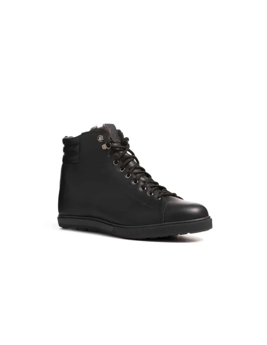 Chaussures Canadiennes Hiver Cuir Homme Anfibio Matteo Doublées 100% Laine Naturelle