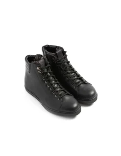 Chaussures Canadiennes Hiver Cuir Homme Anfibio Matteo Doublées 100% Laine Naturelle