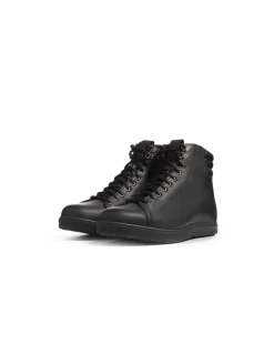 Chaussures Canadiennes Hiver Cuir Homme Anfibio Matteo Doublées 100% Laine Naturelle