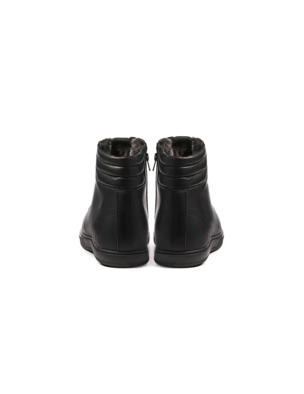 Chaussures Canadiennes Hiver Cuir Homme Anfibio Matteo Doublées 100% Laine Naturelle