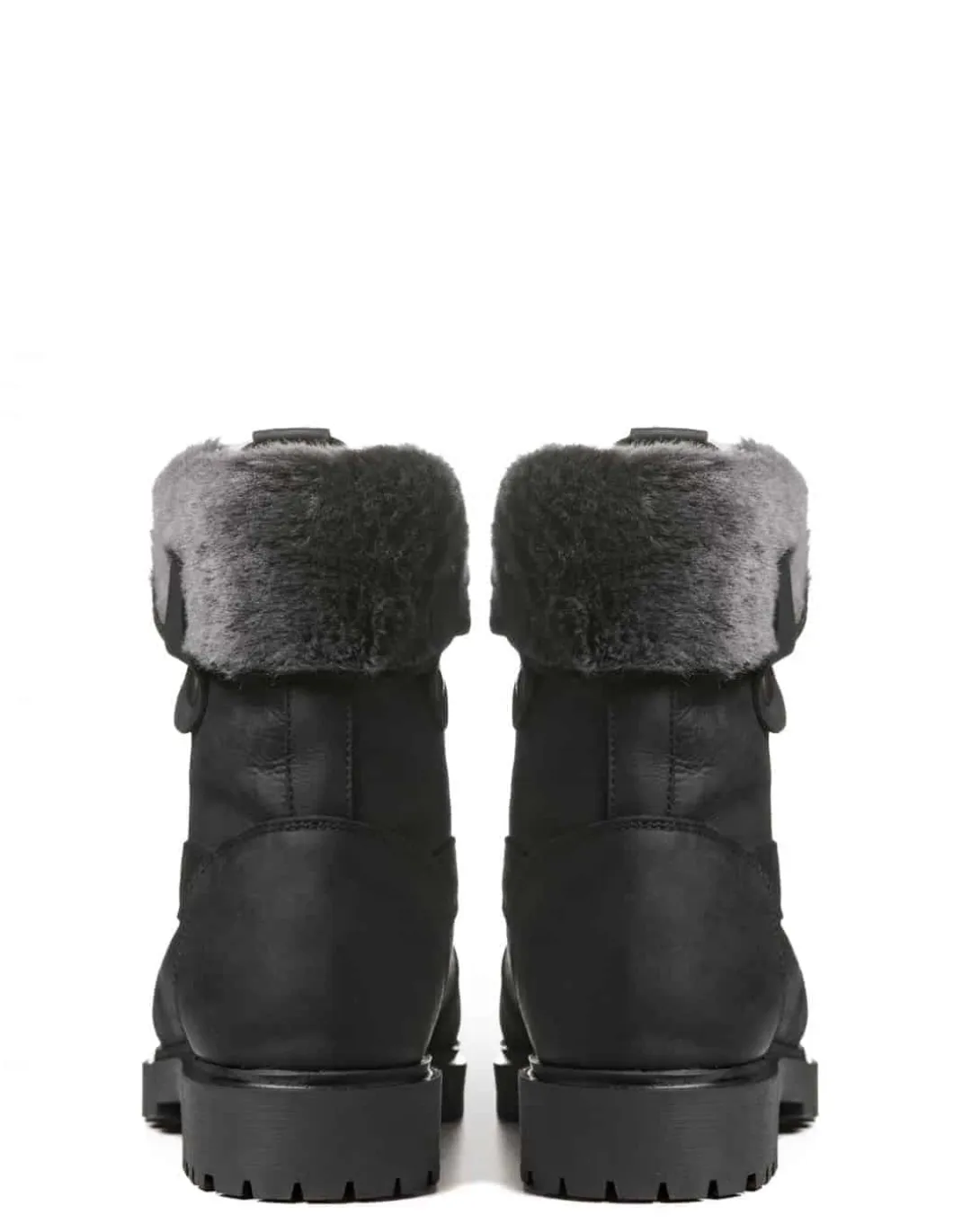 Chaussures Canadiennes Hiver Homme Anfibio Cuir Doublées 100% Laine Naturelle