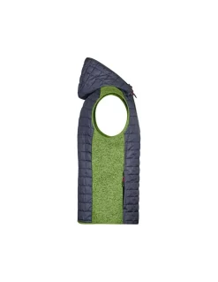 Gilet  polaire Hybride à Capuche Homme James & Nicholson