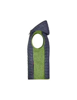 Gilet  polaire Hybride à Capuche Homme James & Nicholson