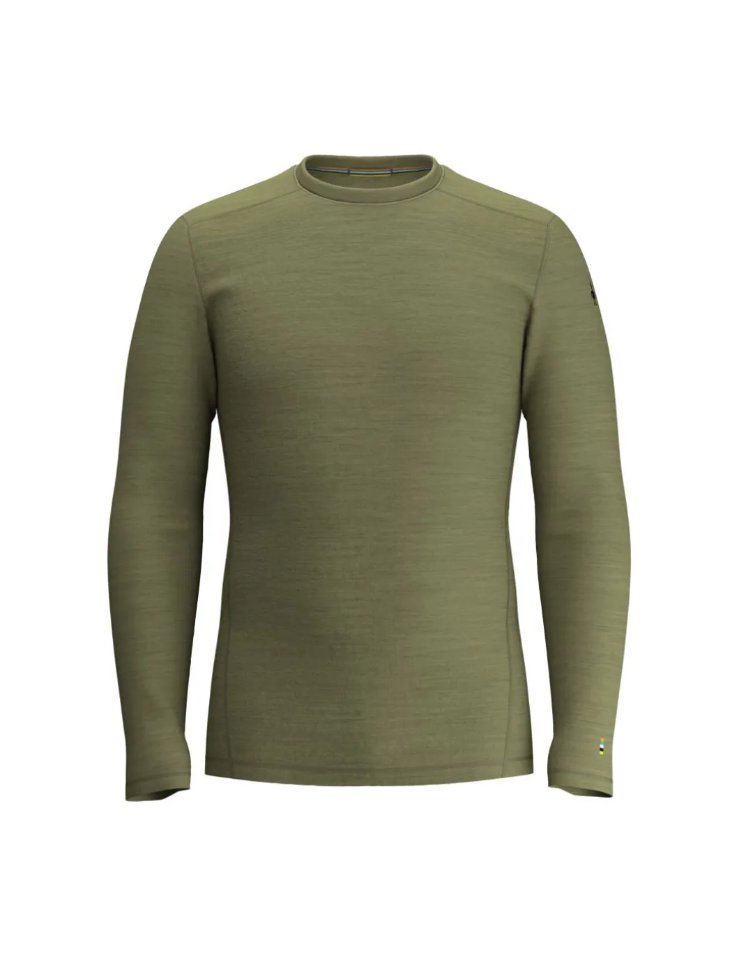 Maillot Thermique Homme 100% Laine Mérinos Smartwool Col Rond Kaki