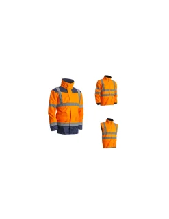 Parka De Travail 4 En 1 Haute Visibilité