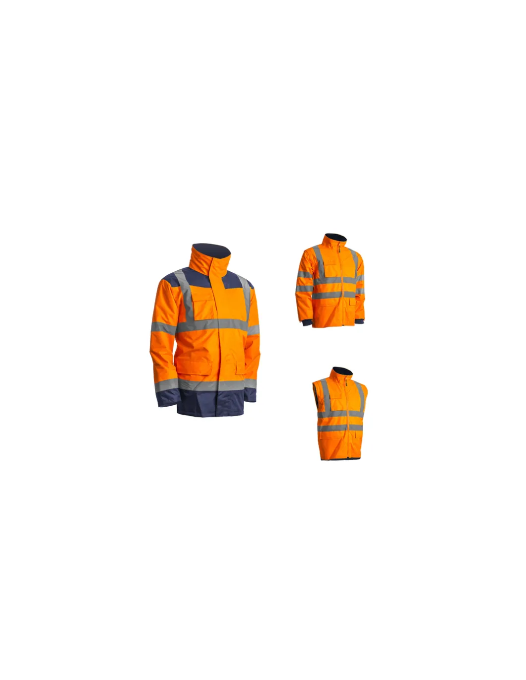 Parka De Travail 4 En 1 Haute Visibilité