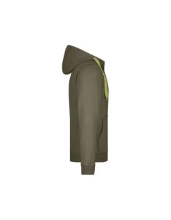 Sweatshirt Homme Doublé Polaire à Capuche 385g/m² James & Nicholson